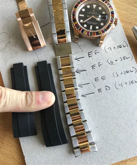 how to adjust a watch band rolex|Rolex oysterflex size chart.